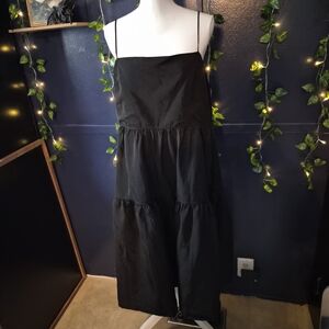 Black Tiered Spaghetti-Strap Dress - Classic Women's Style